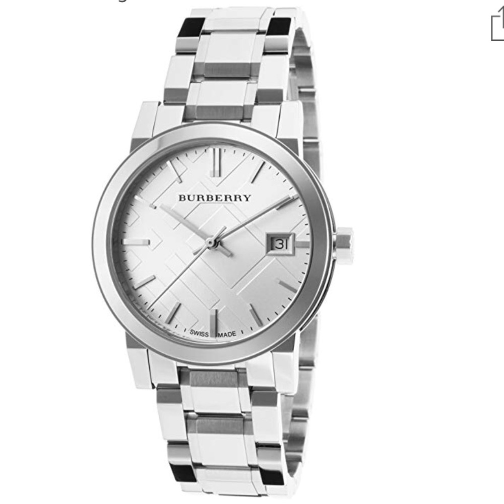 Burberry Large Check Stainless Steel Watch 34mm